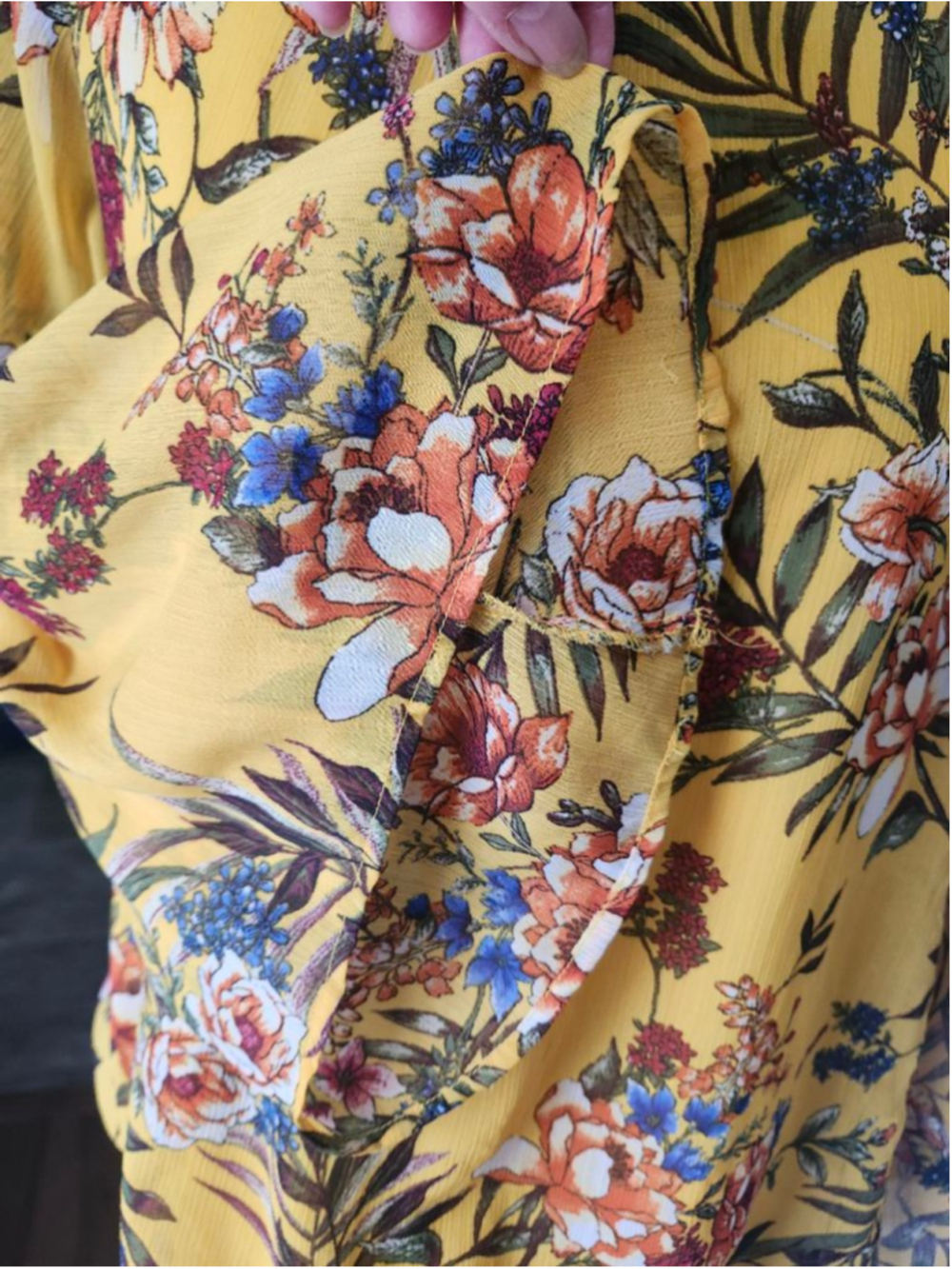 ALYX Yellow Floral Blouse L - Picture 9 of 9